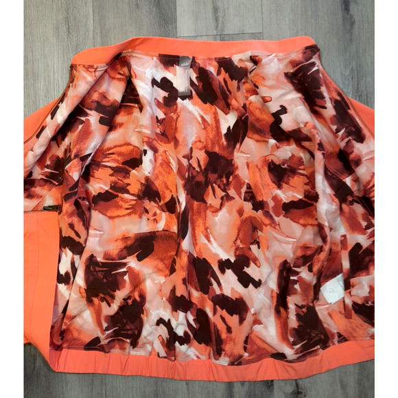 Zuda Womens Full Zip Flight Jacket Elastic Cuffs Long Sleeve Peach Size Small - Picture 5 of 15